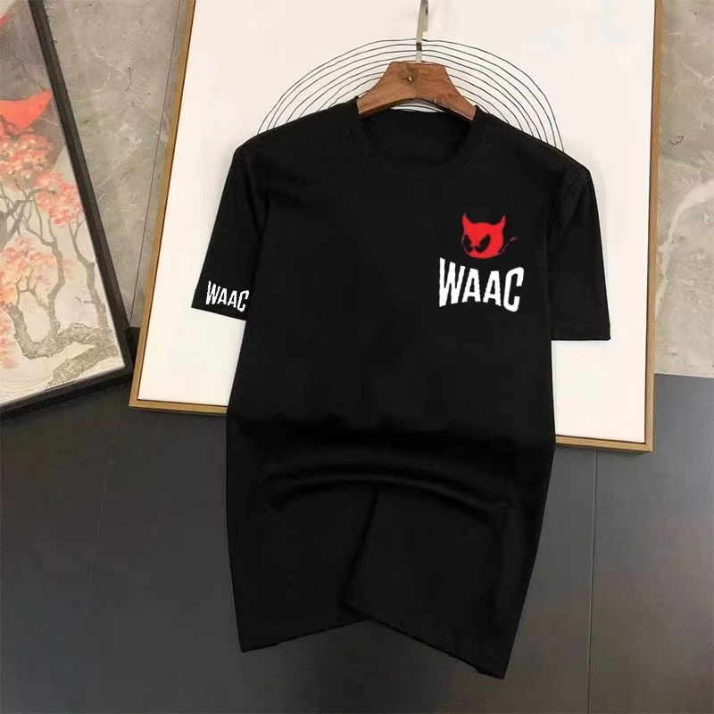 Streetwear Brand Red Logo - تي شيرت أسود كلاسيكي بشعار Red