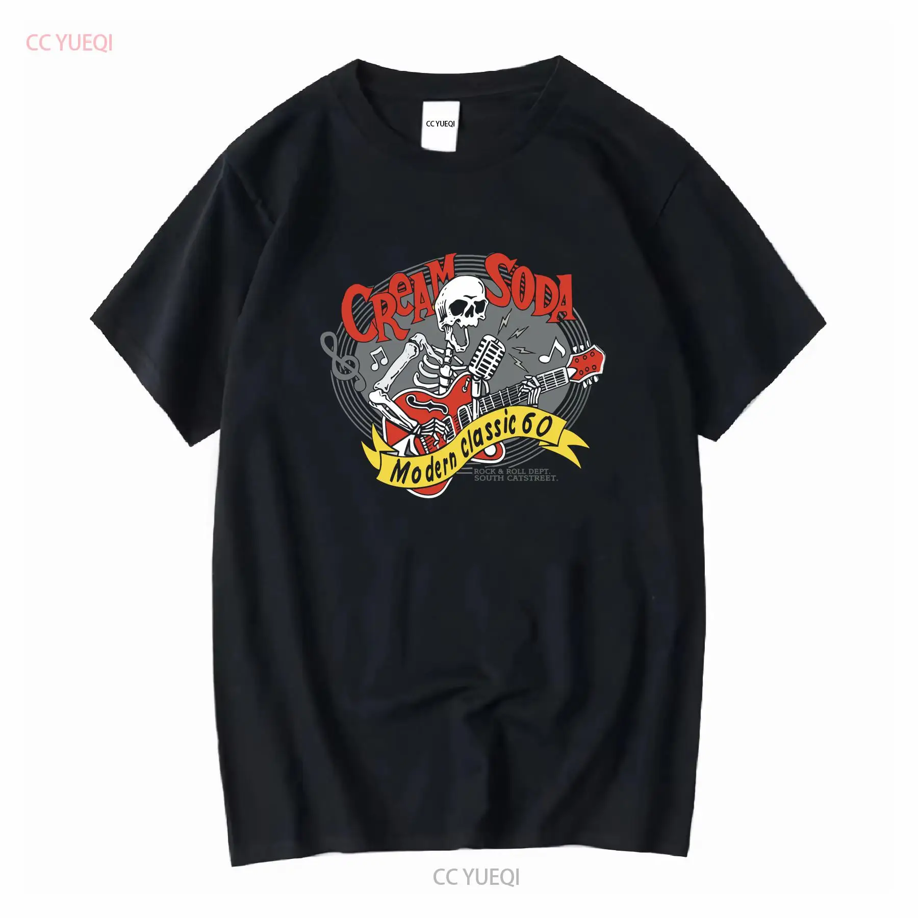 Streetwear Brand Tees - كريم الصودا روك رول تي شيرت