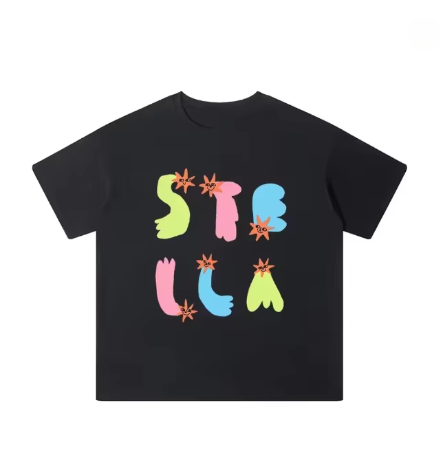 Streetwear Brand Graphic Designer - تي شيرت كلاسيكي أسود بتصميم هندسي