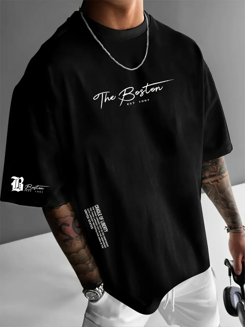 أحدث تي شيرت رجالي فاخر مطبوع  - مراجعة Streetwear Brand Tees وسعره