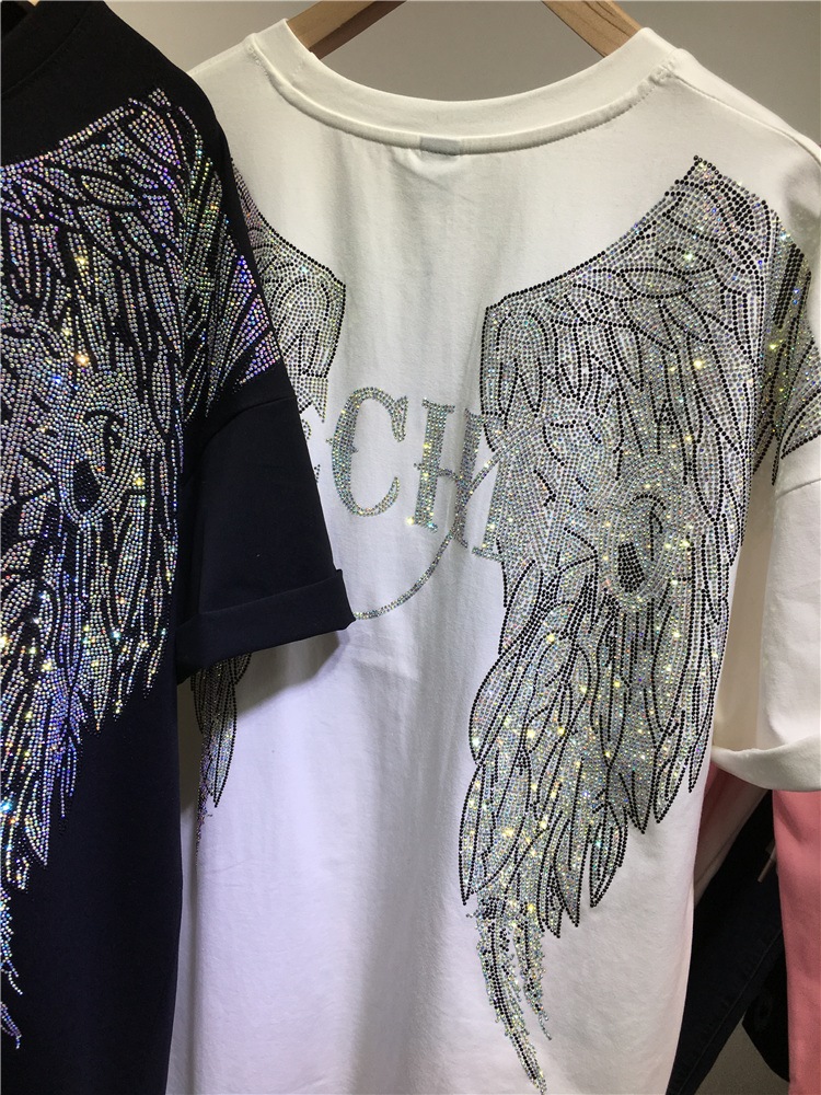 L-4XL حجر الراين كبيرة الحجم أ - مراجعة Streetwear Brand Tees وسعره