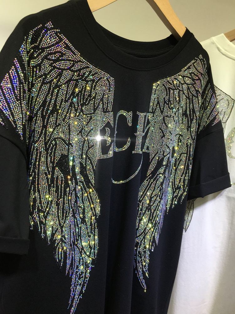 L-4XL حجر الراين كبيرة الحجم أ - مراجعة Streetwear Brand Tees وسعره